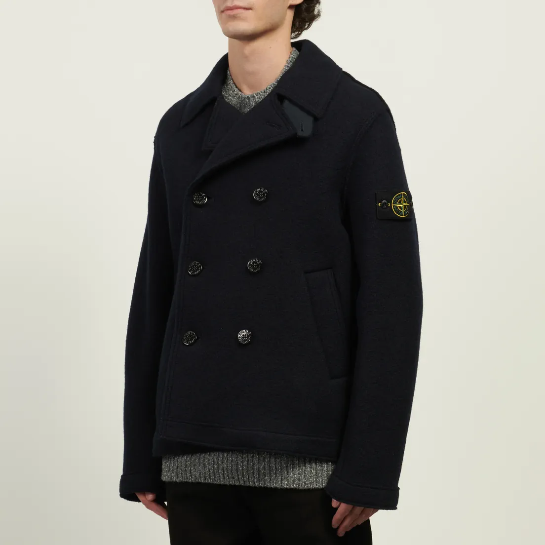 Stone Island Мужское пальто Felted RWS Wool