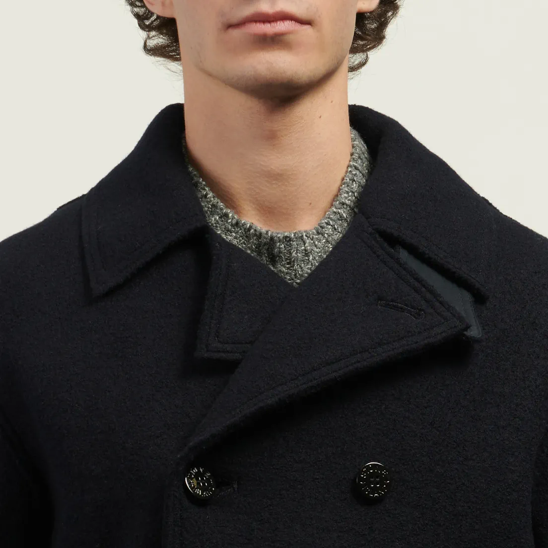 Stone Island Мужское пальто Felted RWS Wool