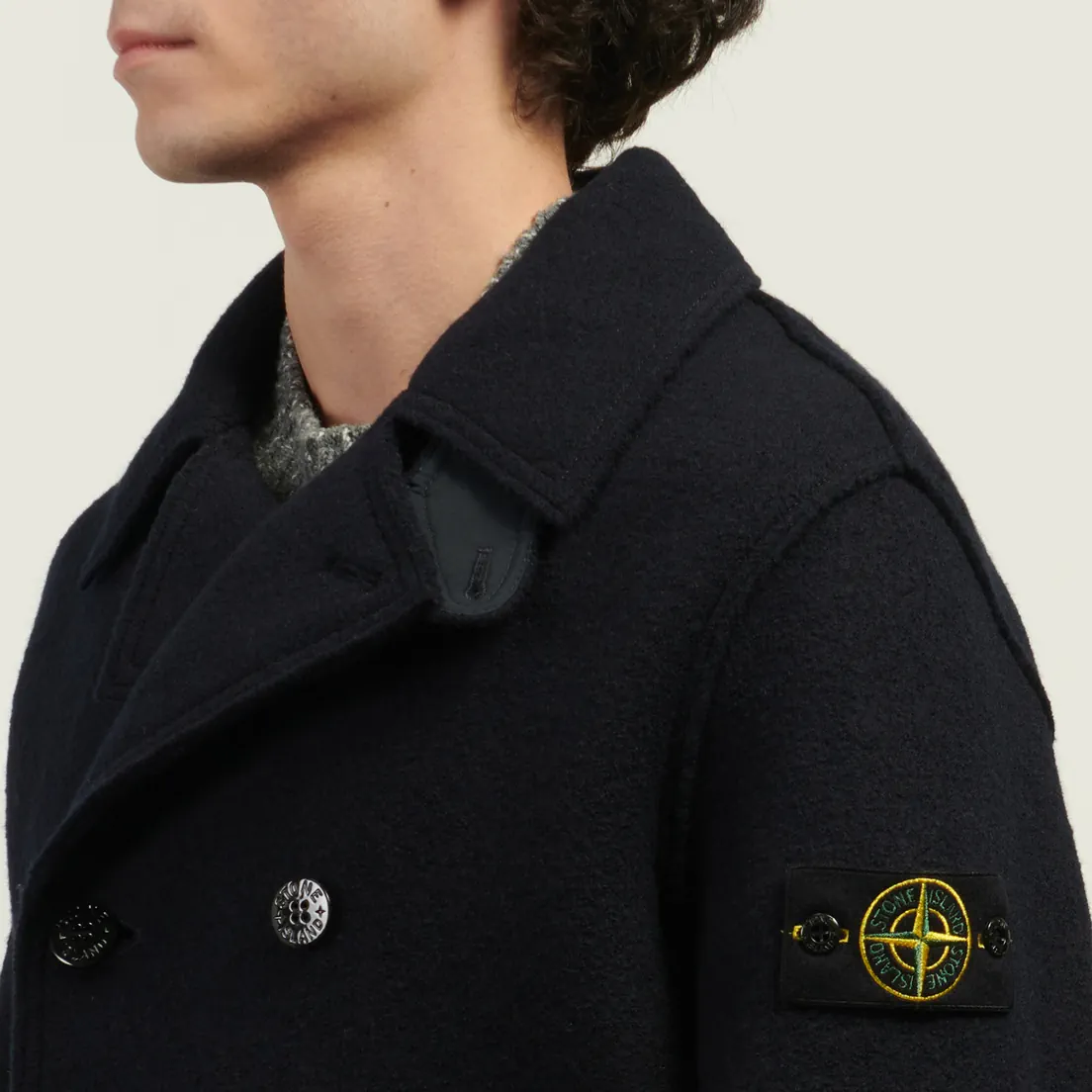 Stone Island Мужское пальто Felted RWS Wool