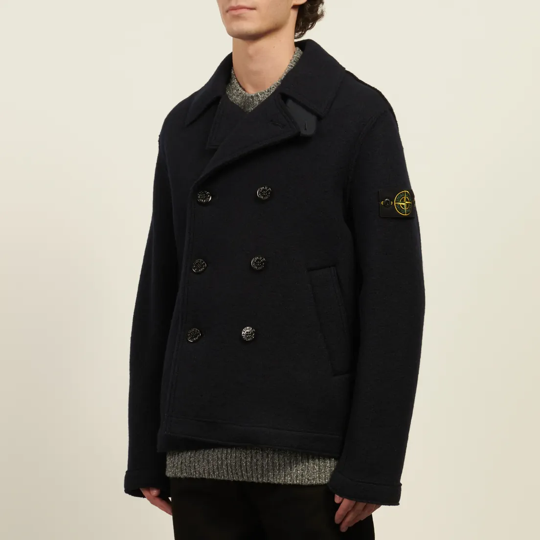 Stone Island Мужское пальто Felted RWS Wool
