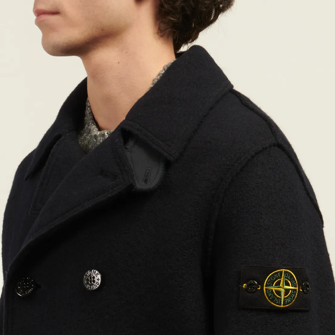 Stone Island Мужское пальто Felted RWS Wool