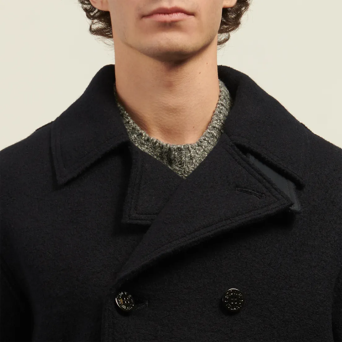 Stone Island Мужское пальто Felted RWS Wool