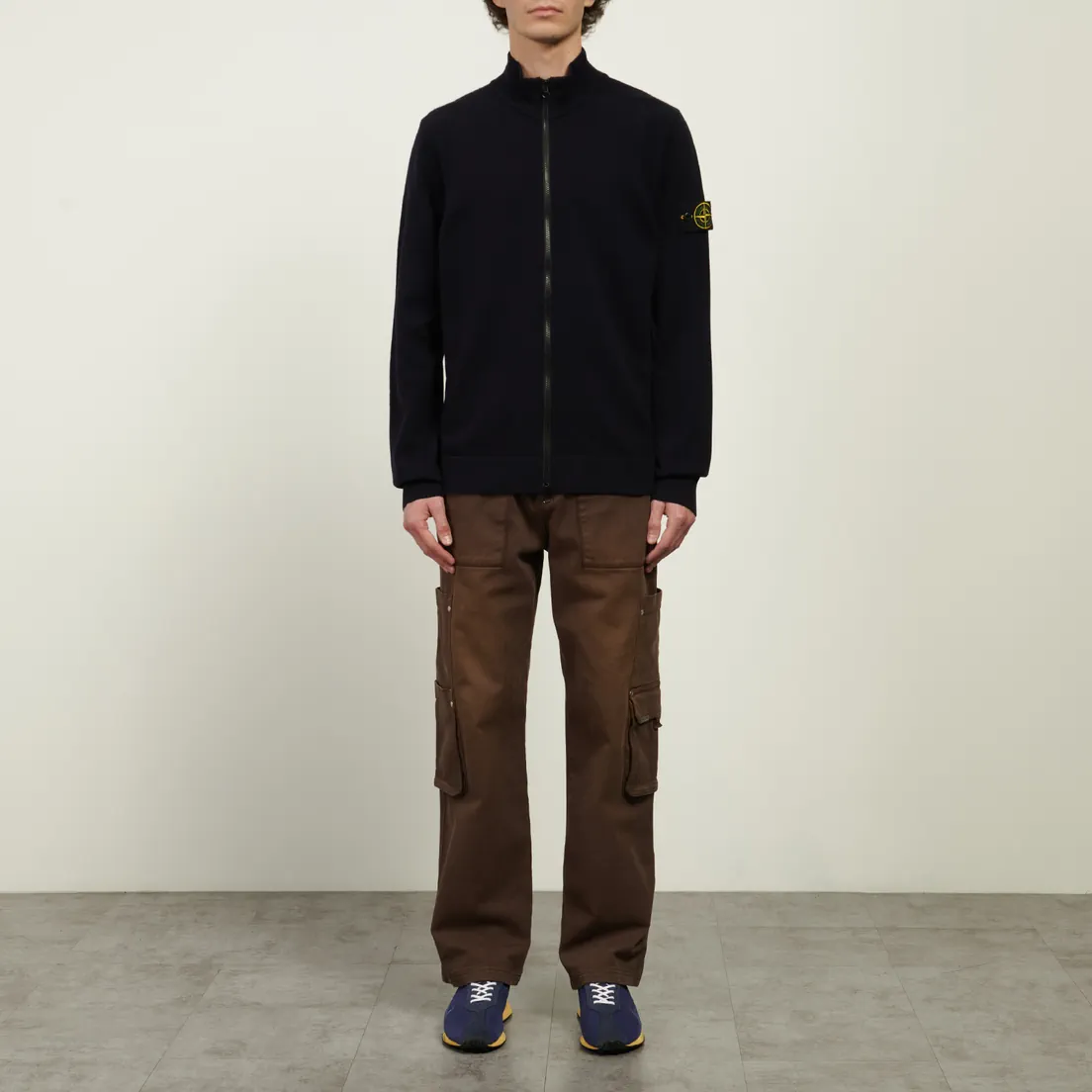 Stone Island Мужской свитер Stretch RWS Wool Zip-Up