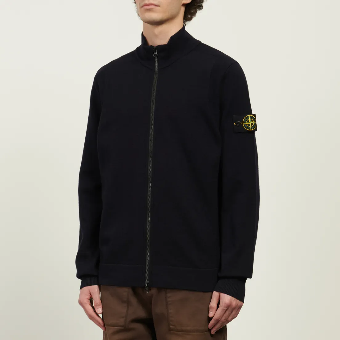 Stone Island Мужской свитер Stretch RWS Wool Zip-Up