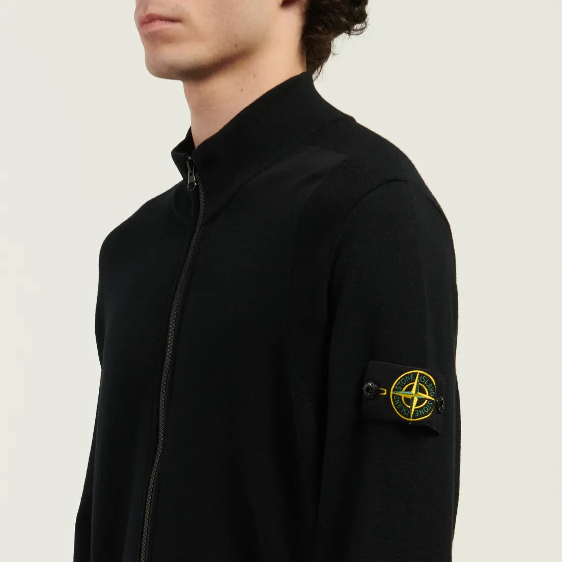 Stone Island Мужской свитер Stretch RWS Wool Zip-Up