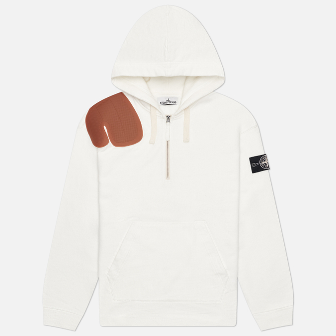 Мужская толстовка Stone Island Knit-Look Cotton Hoodie Raw Beauty