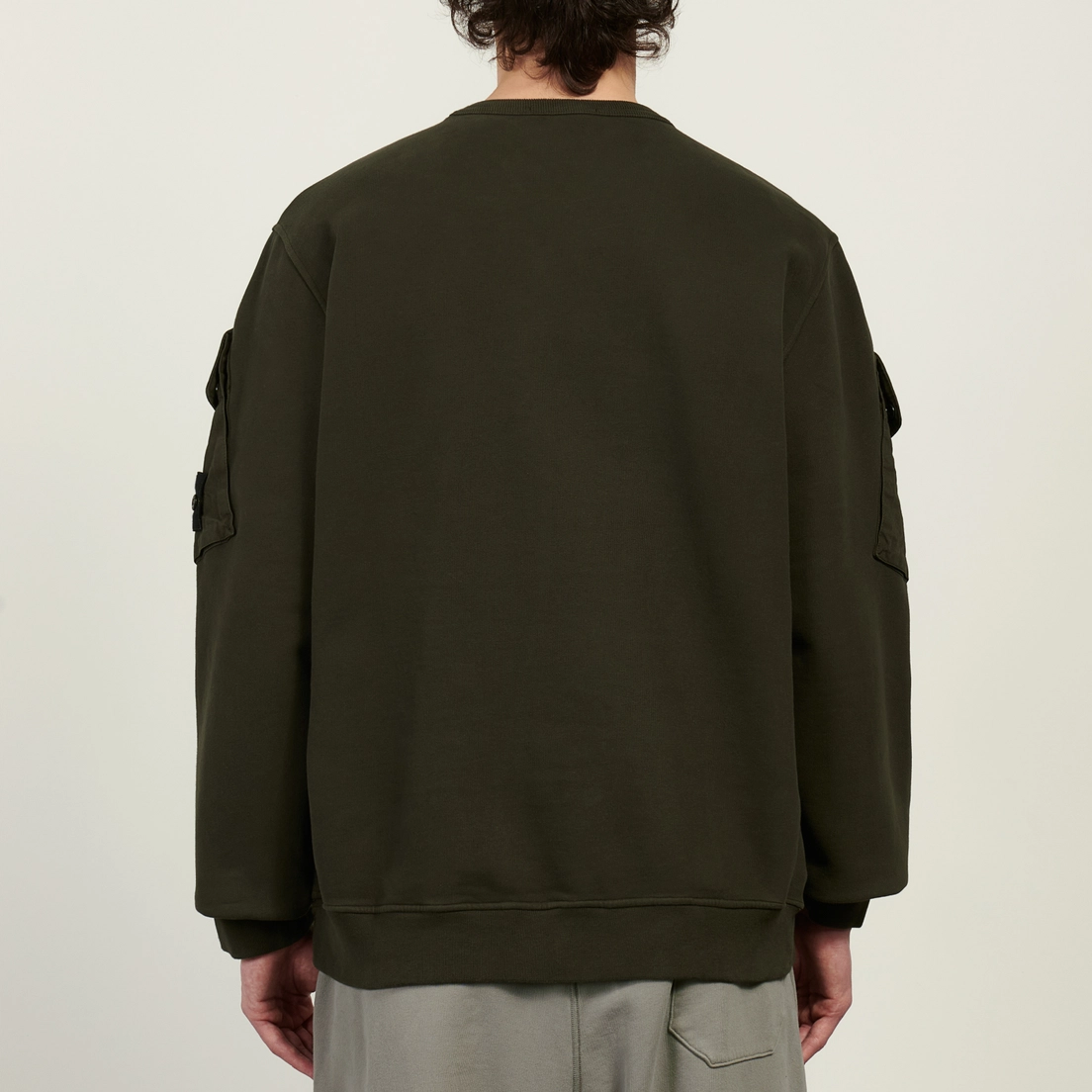 Stone Island Мужская толстовка Brushed Organic Cotton Fleece Pocket Sleeve Regular