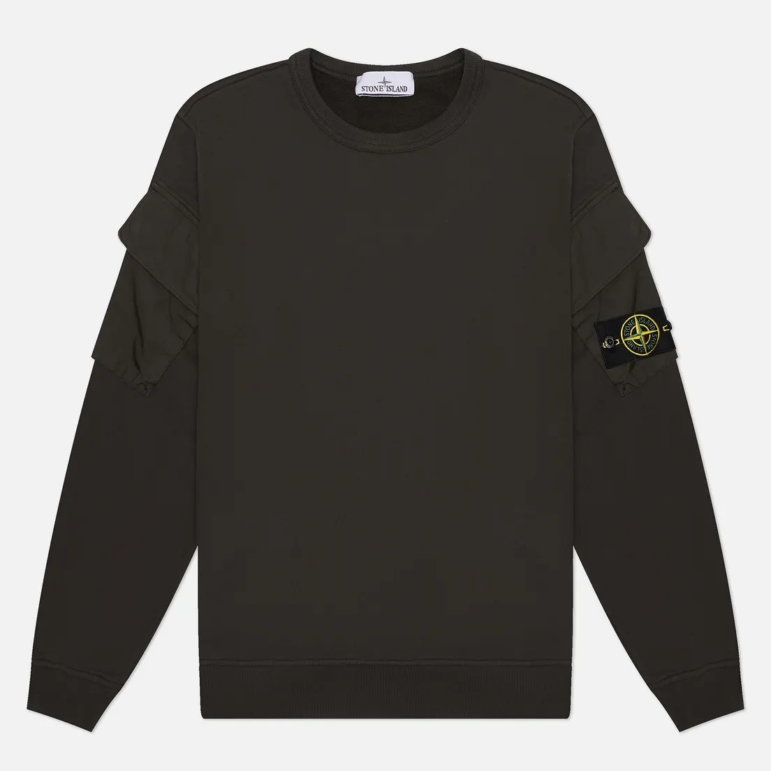 Stone Island Мужская толстовка Brushed Organic Cotton Fleece Pocket Sleeve Regular