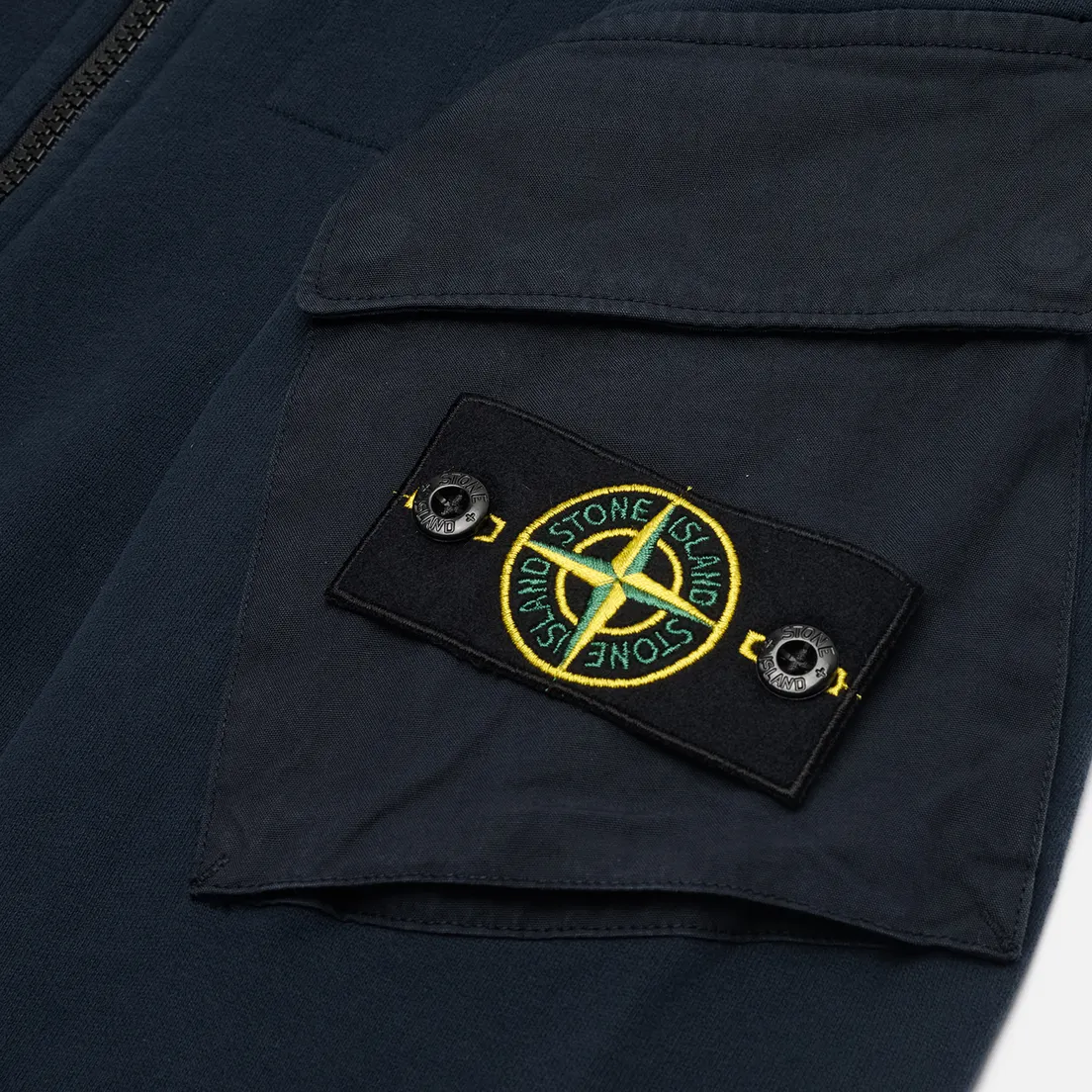 Stone Island Мужская толстовка Brushed Organic Cotton Fleece Regular Zip-Up Hoodie