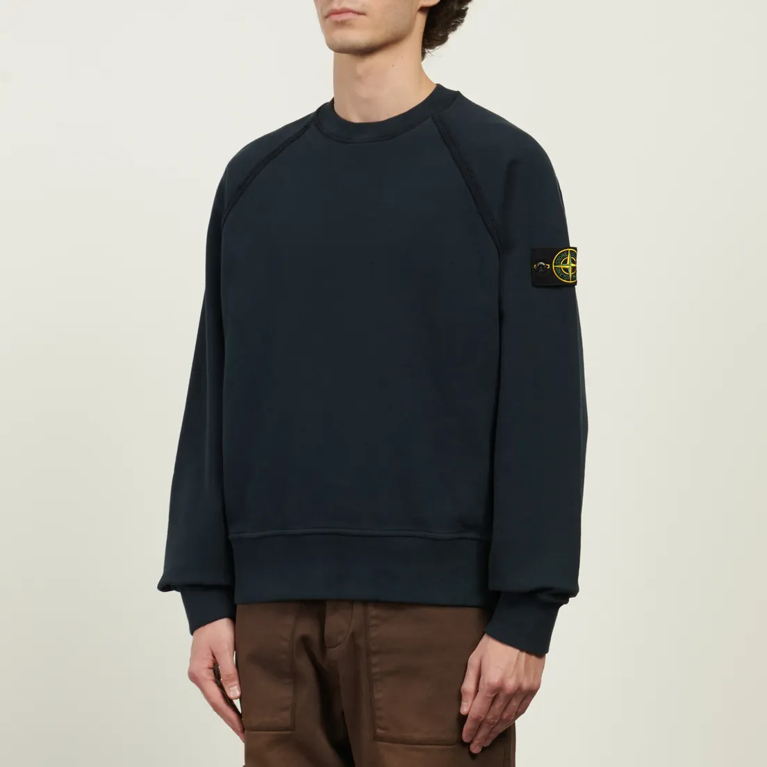 Stone Island Мужская толстовка Brushed Organic Cotton Fleece Oversized