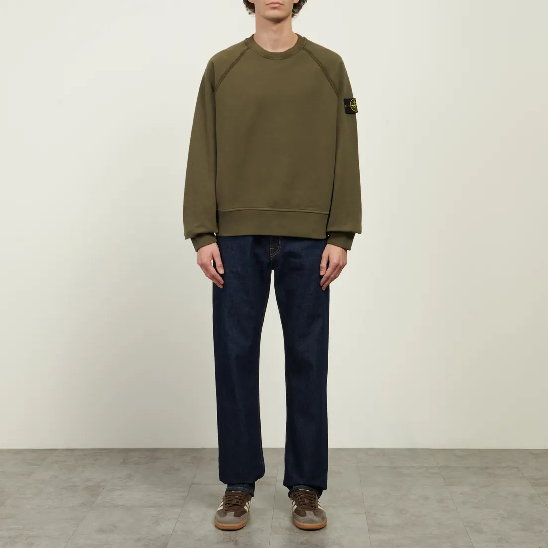 Stone Island Мужская толстовка Brushed Organic Cotton Fleece Oversized