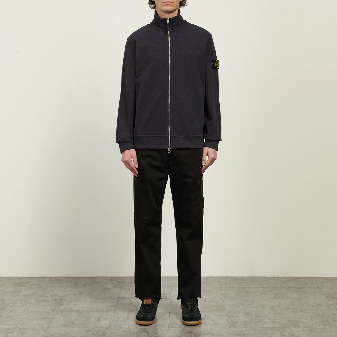 Stone Island Мужская толстовка Vanise Brushed Heavy Cotton Jersey Full Zip