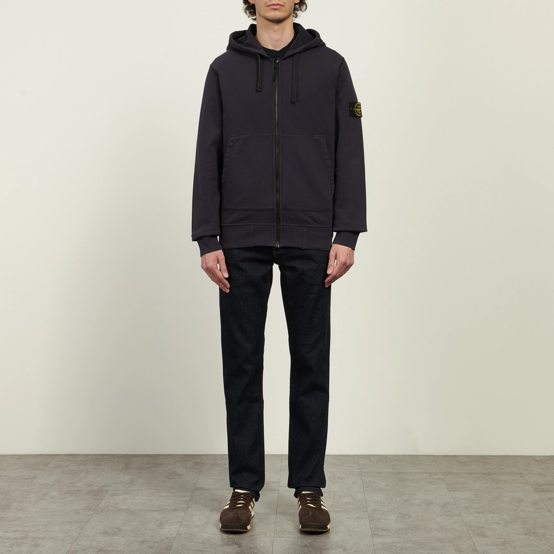 Stone Island Мужская толстовка Organic Cotton Fleece Regular Zip-Up Hoodie