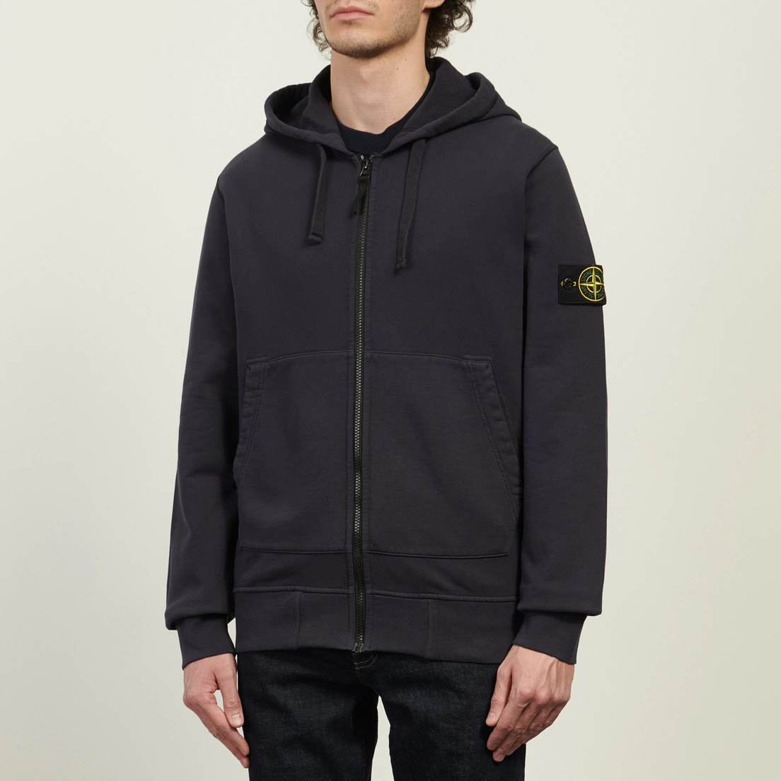 Stone Island Мужская толстовка Organic Cotton Fleece Regular Zip-Up Hoodie