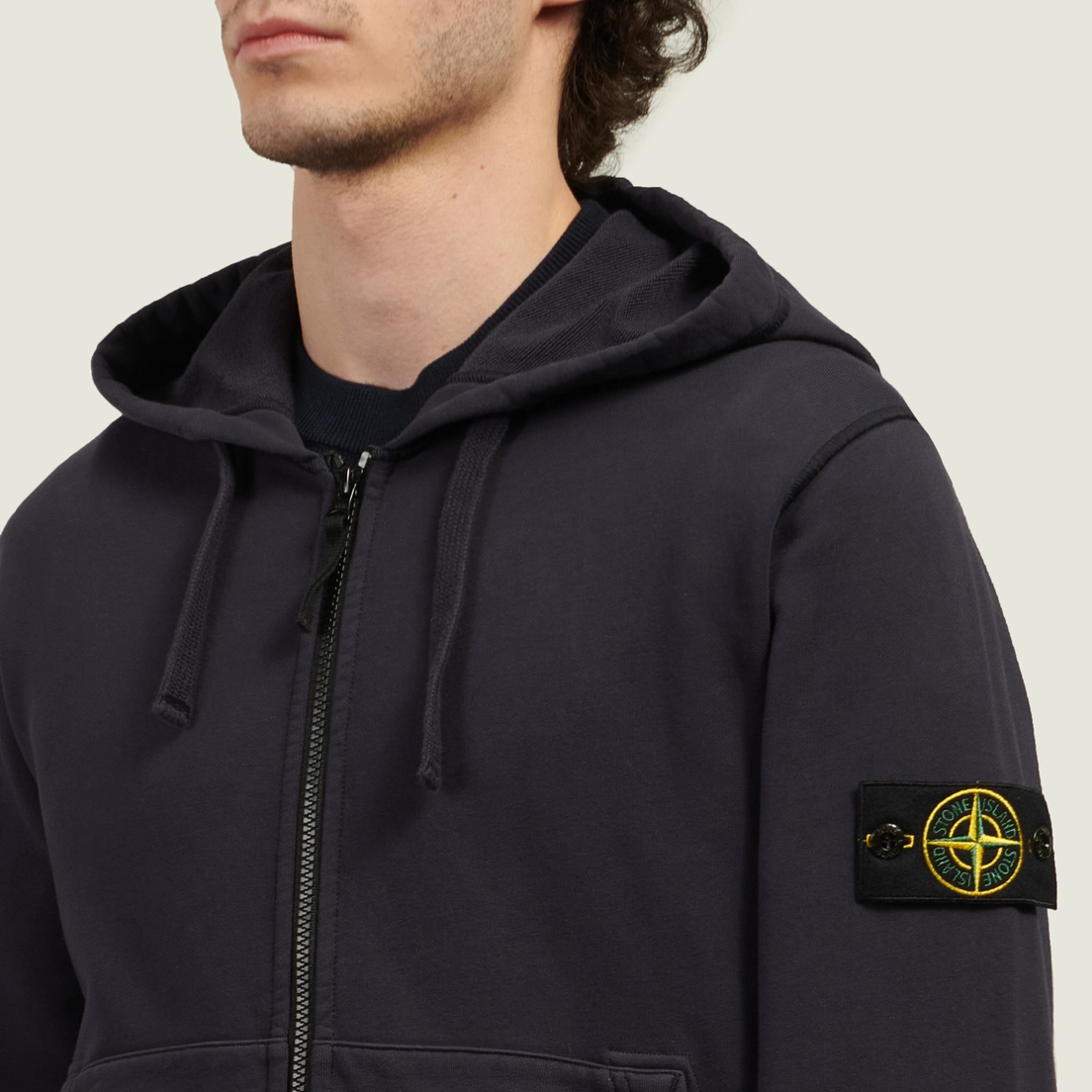 Stone Island Мужская толстовка Organic Cotton Fleece Regular Zip-Up Hoodie