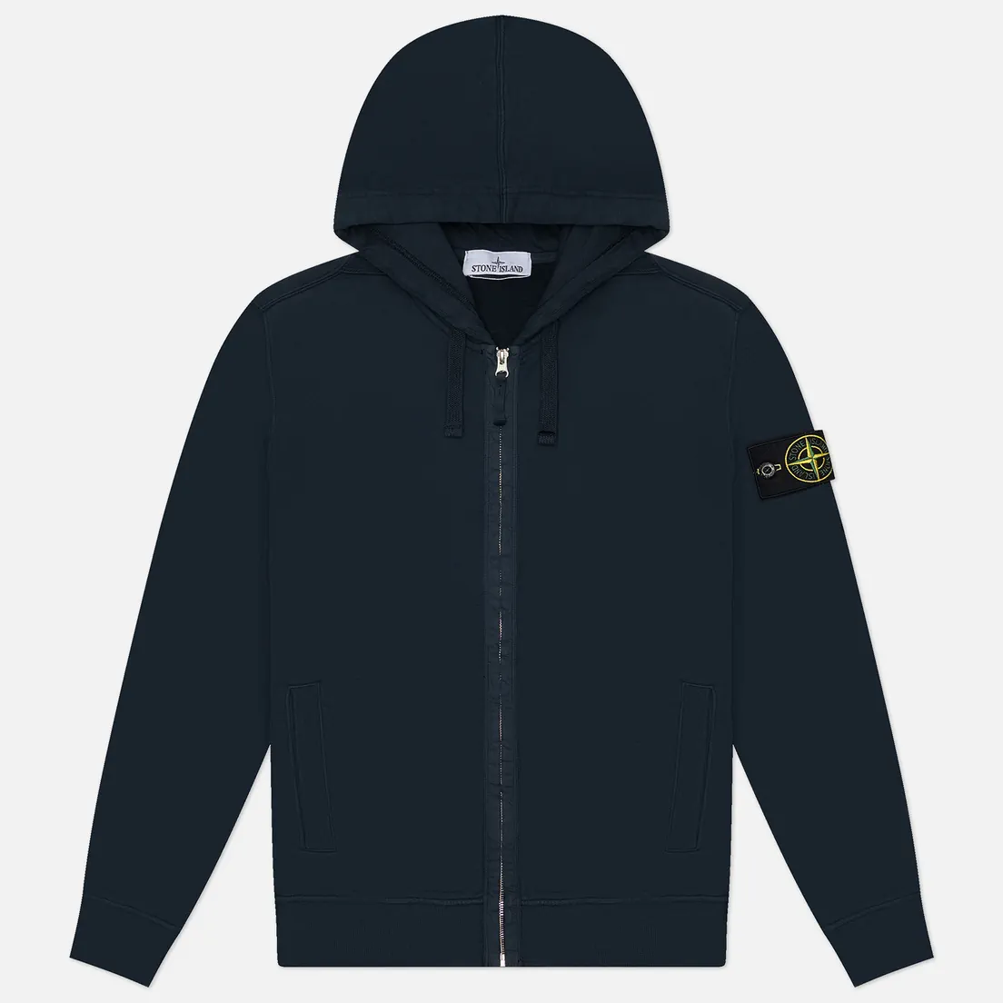 Stone Island Мужская толстовка Brushed Organic Cotton Fleece Regular Zip Hoodie