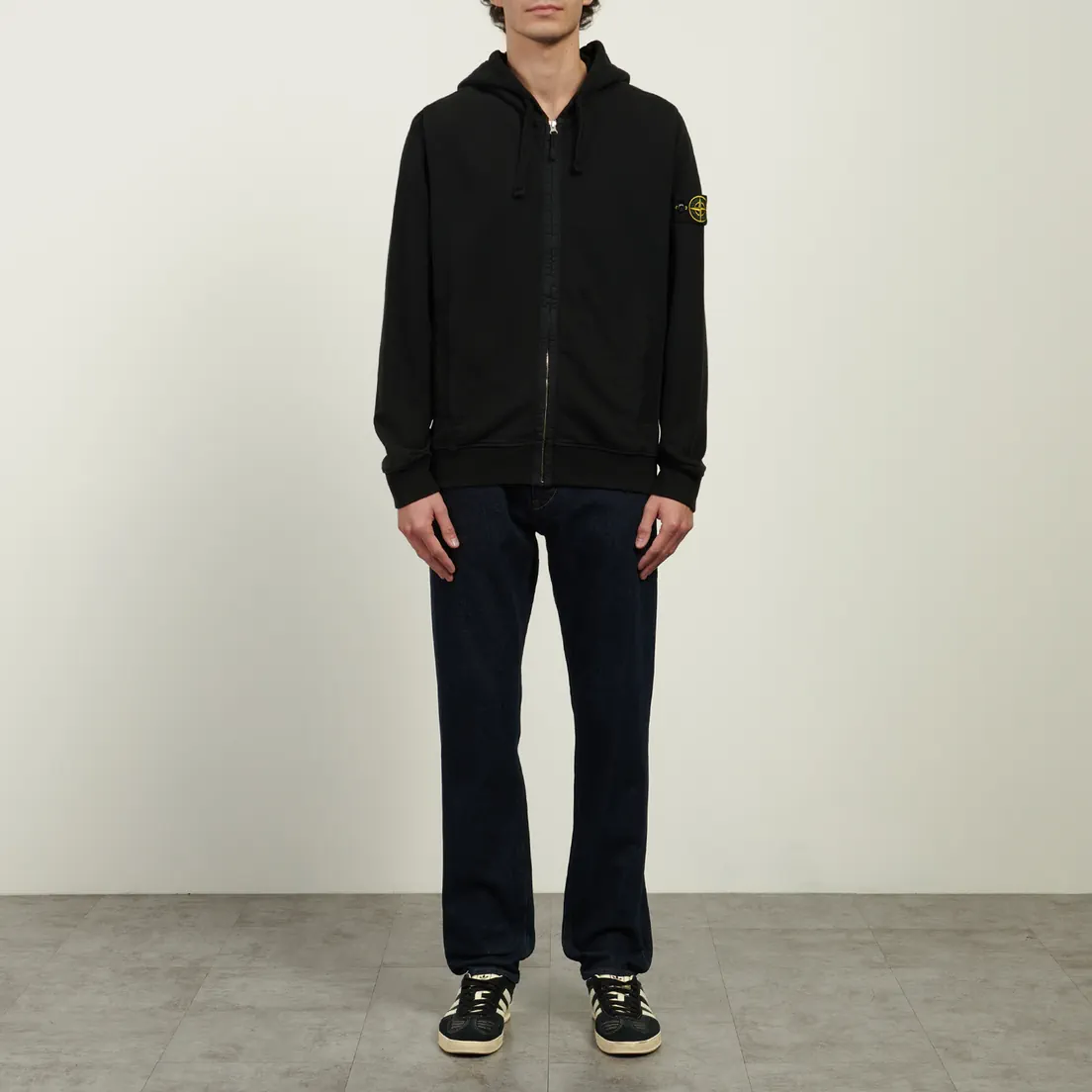 Stone Island Мужская толстовка Brushed Organic Cotton Fleece Regular Zip Hoodie