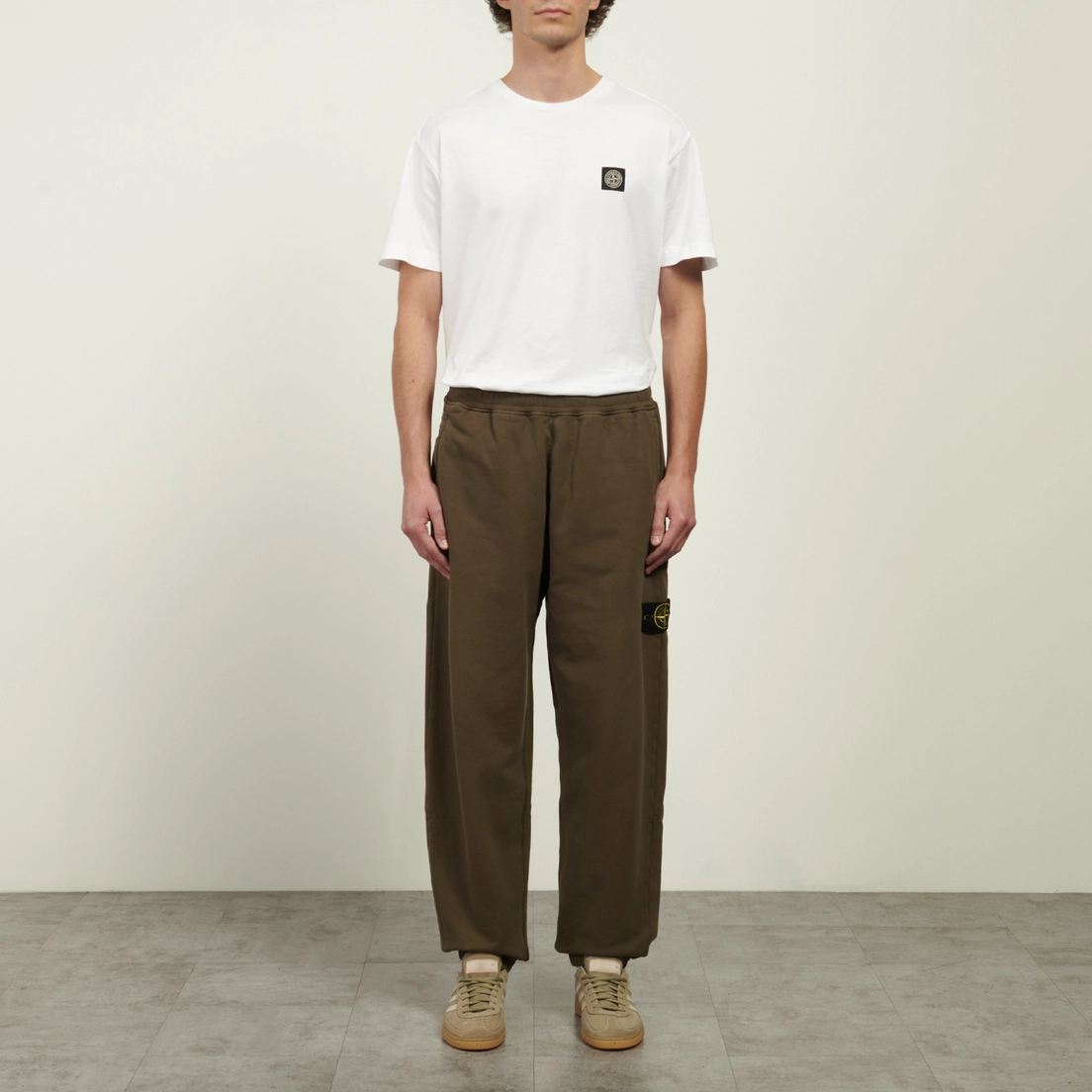 Stone Island Мужские брюки Brushed Organic Cotton Fleece Loose Joggers