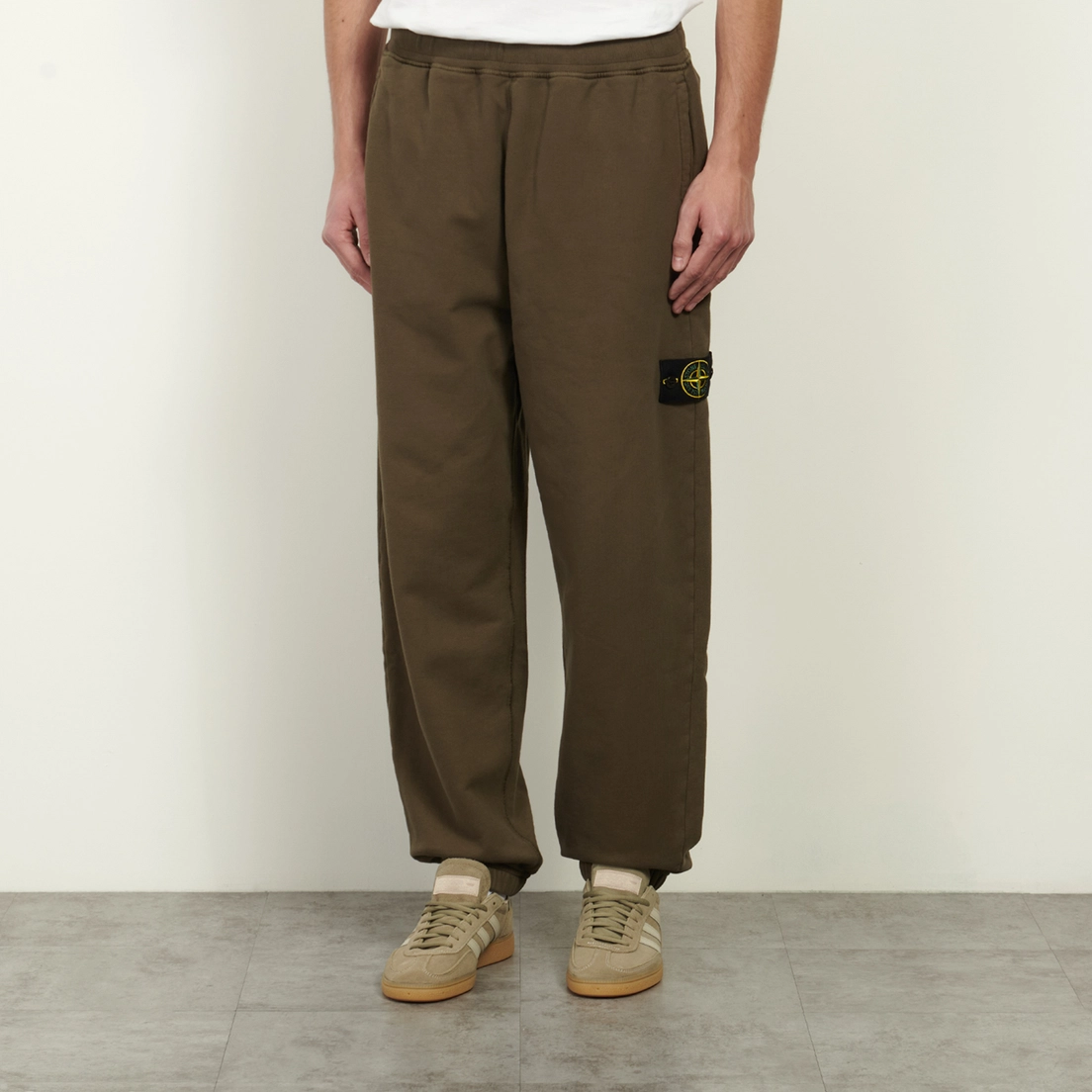 Stone Island Мужские брюки Brushed Organic Cotton Fleece Loose Joggers