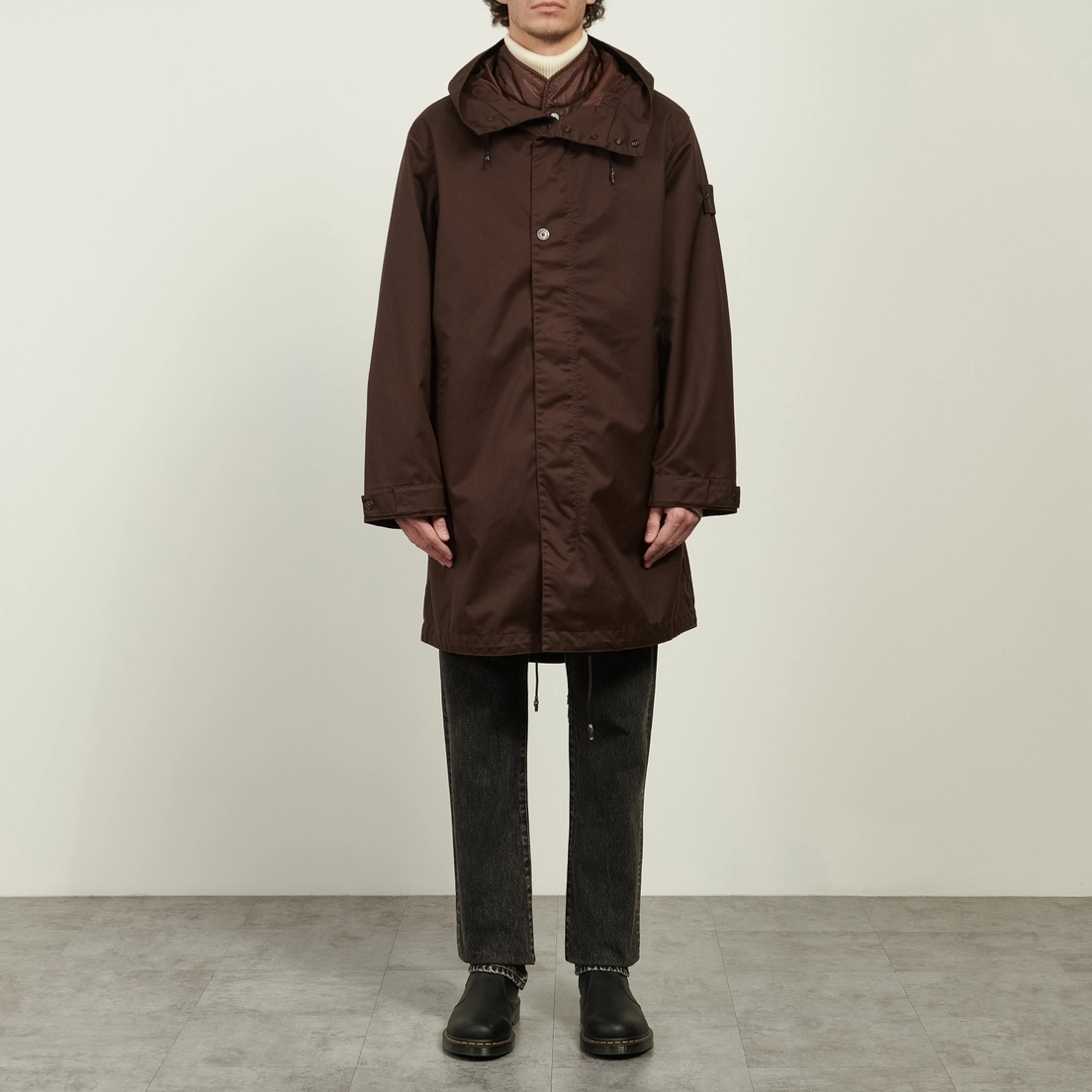 Stone Island Мужская куртка парка Performance Twill Wool-TC Ghost Piece