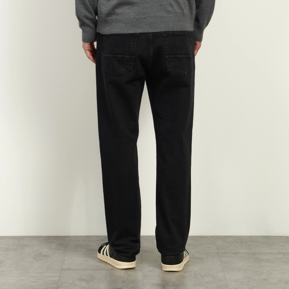 Stone Island Мужские джинсы Stretch Black Denim-Rinsed 12 Oz