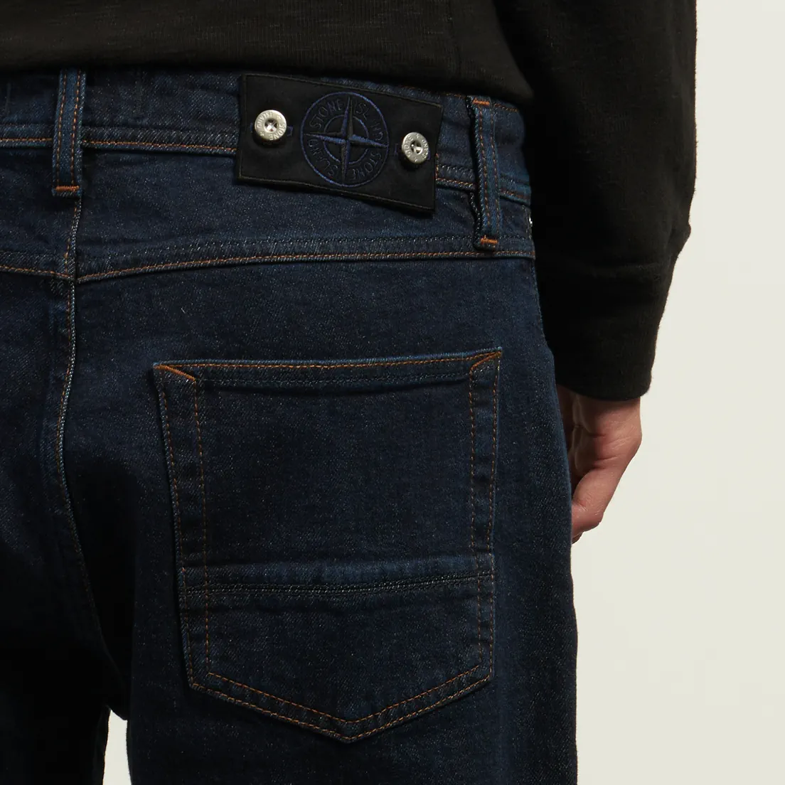 Stone Island Мужские джинсы Stretch Indigo Denim-Rinsed 12 Oz