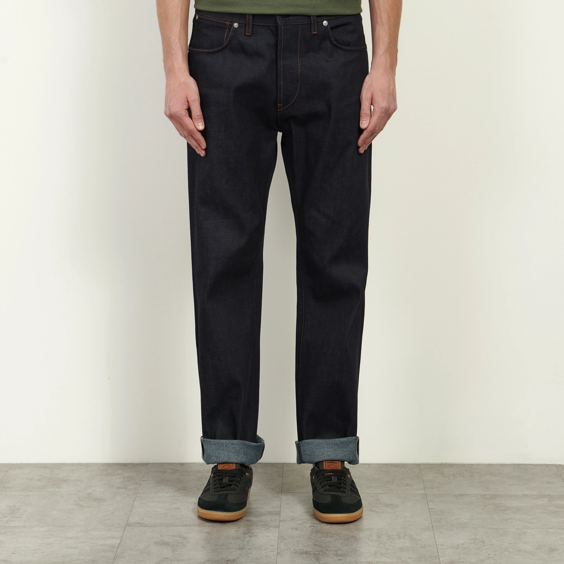 Stone Island Мужские джинсы Selvedge Indigo Denim-Raw 13 Oz Regular