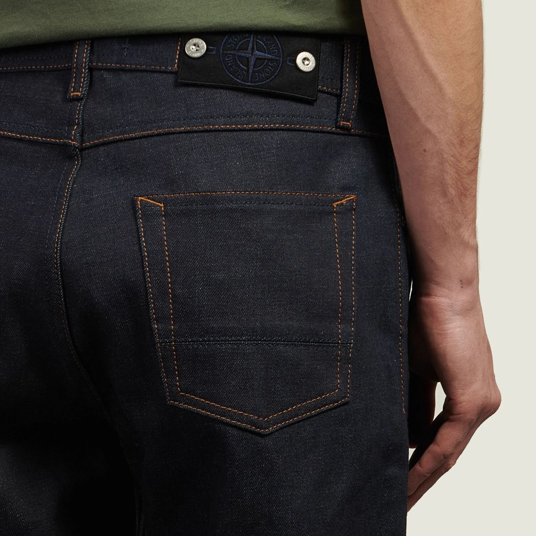 Stone Island Мужские джинсы Selvedge Indigo Denim-Raw 13 Oz Regular