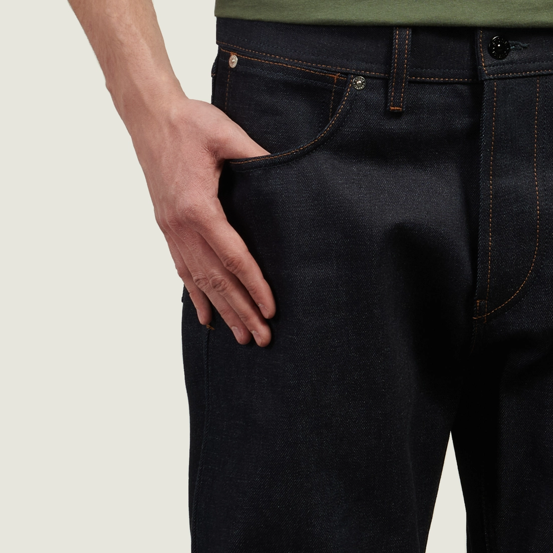 Stone Island Мужские джинсы Selvedge Indigo Denim-Raw 13 Oz Regular