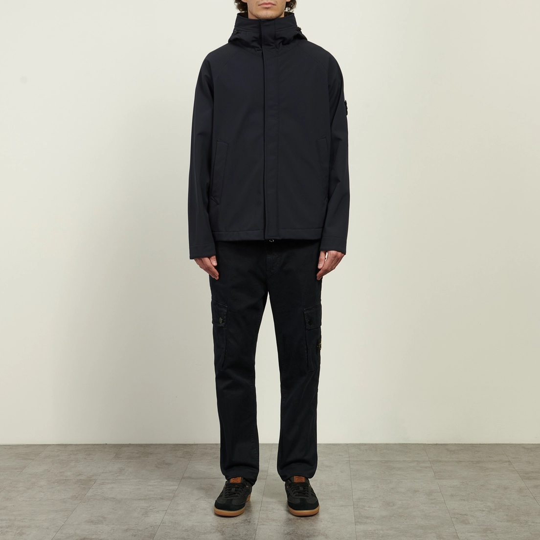 Stone Island Мужская демисезонная куртка Soft Shell-R E.Dye Hooded