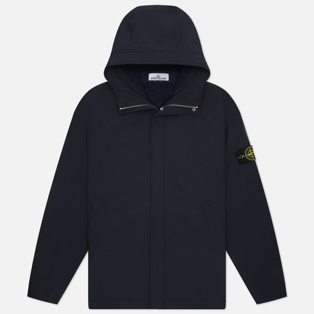 Демисезонные куртки Мужская демисезонная куртка Stone Island Soft Shell-R E.Dye Hooded, цвет синий, размер M