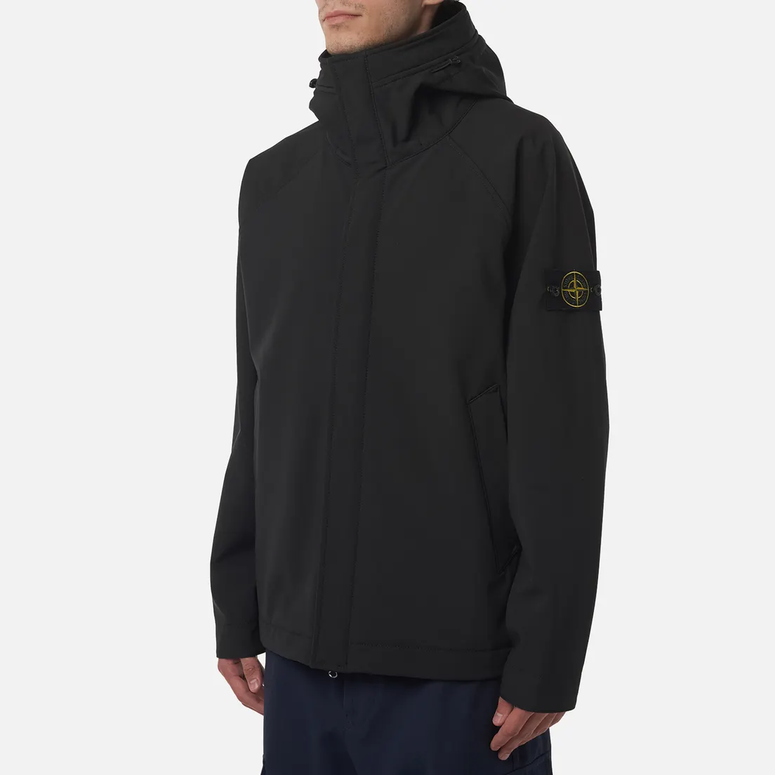 Stone Island Мужская демисезонная куртка Soft Shell-R E.Dye Hooded