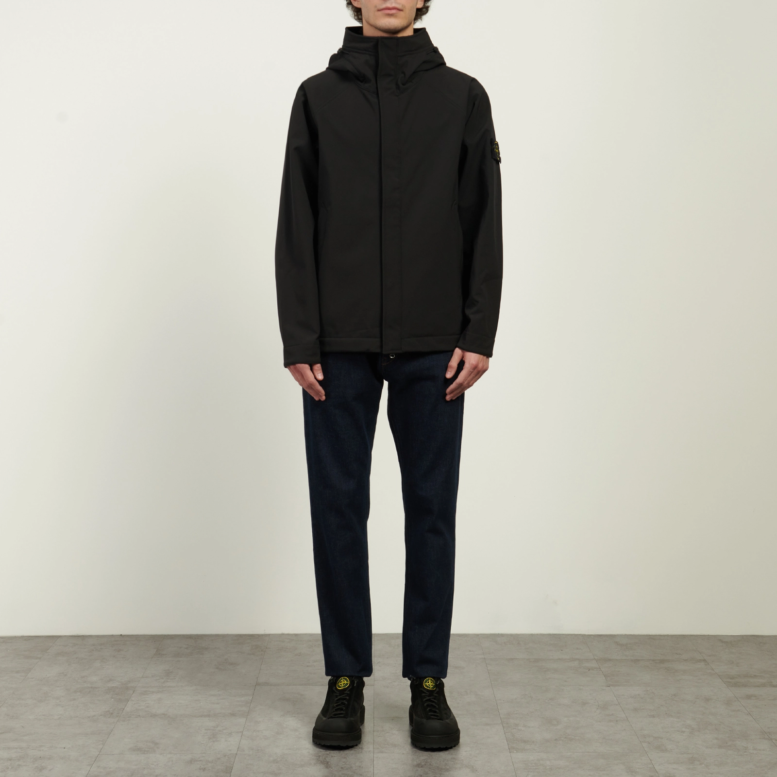 Мужская демисезонная куртка Stone Island Soft Shell-R E.Dye Hooded