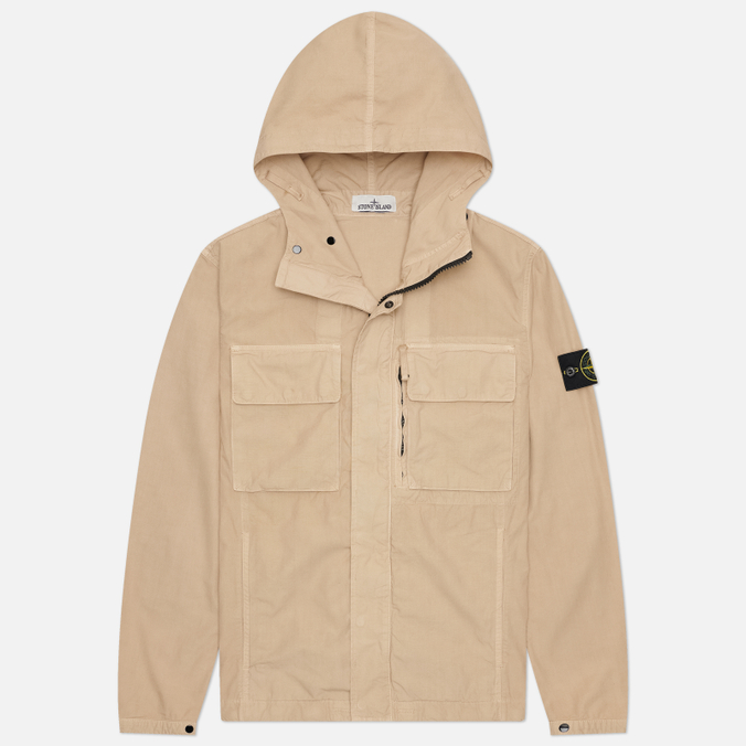 Мужская куртка ветровка Stone Island Canvas Weave Cotton Hooded