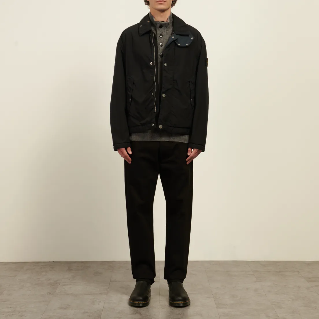 Stone Island Мужская демисезонная куртка Light Compact Touch Poly-TC