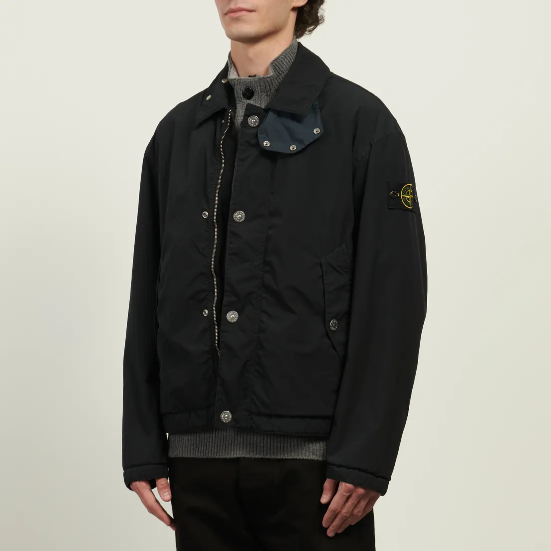 Stone Island Мужская демисезонная куртка Light Compact Touch Poly-TC