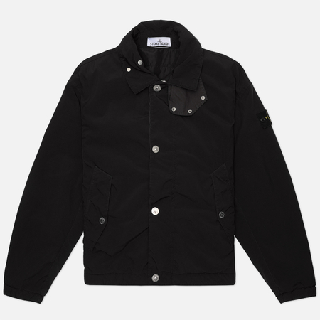 Мужская демисезонная куртка Stone Island Light Compact Touch Poly-TC, цвет чёрный, размер L