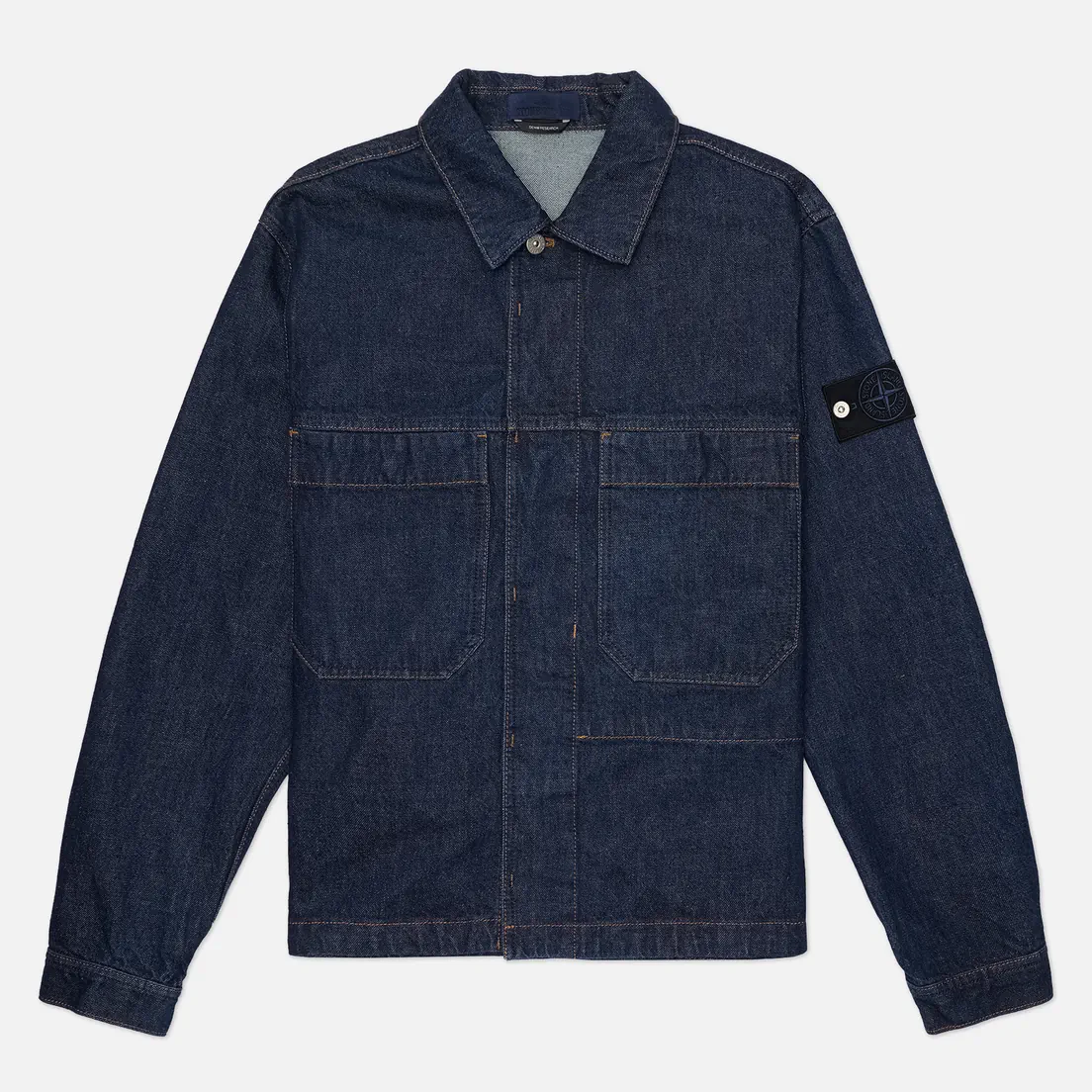 Stone Island Мужская джинсовая куртка Indigo Denim-Rinsed