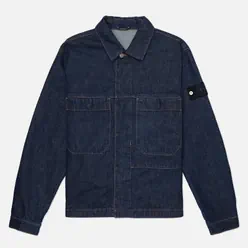 Stone Island Мужская джинсовая куртка Indigo Denim-Rinsed