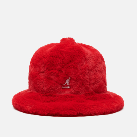 фото Панама kangol faux fur casual, цвет красный, размер m
