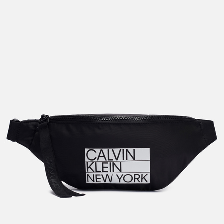 Сумка на пояс Calvin Klein Jeans Printed Logo, цвет чёрный