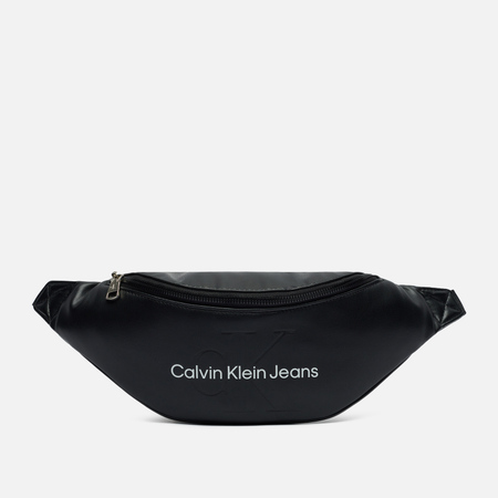 Сумка на пояс Calvin Klein Jeans Monogram Soft, цвет чёрный