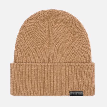 фото Шапка calvin klein jeans leather patch docker, цвет бежевый