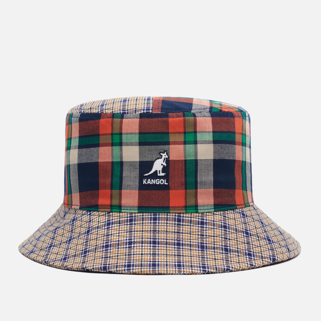 Kangol Bucket Hat - Modèle Plaid Mashup - Unisex Et Style Décontracté