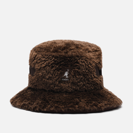 фото Панама kangol faux shearling utility, цвет коричневый, размер m
