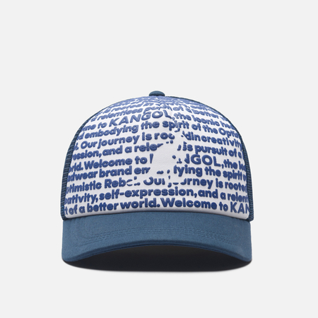фото Кепка kangol fine print trucker, цвет синий