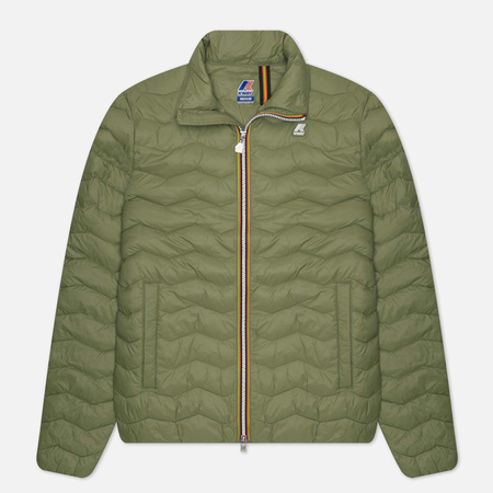 Мужская демисезонная куртка K-Way Valentine Eco Warm, цвет зелёный, размер S - фото 1
