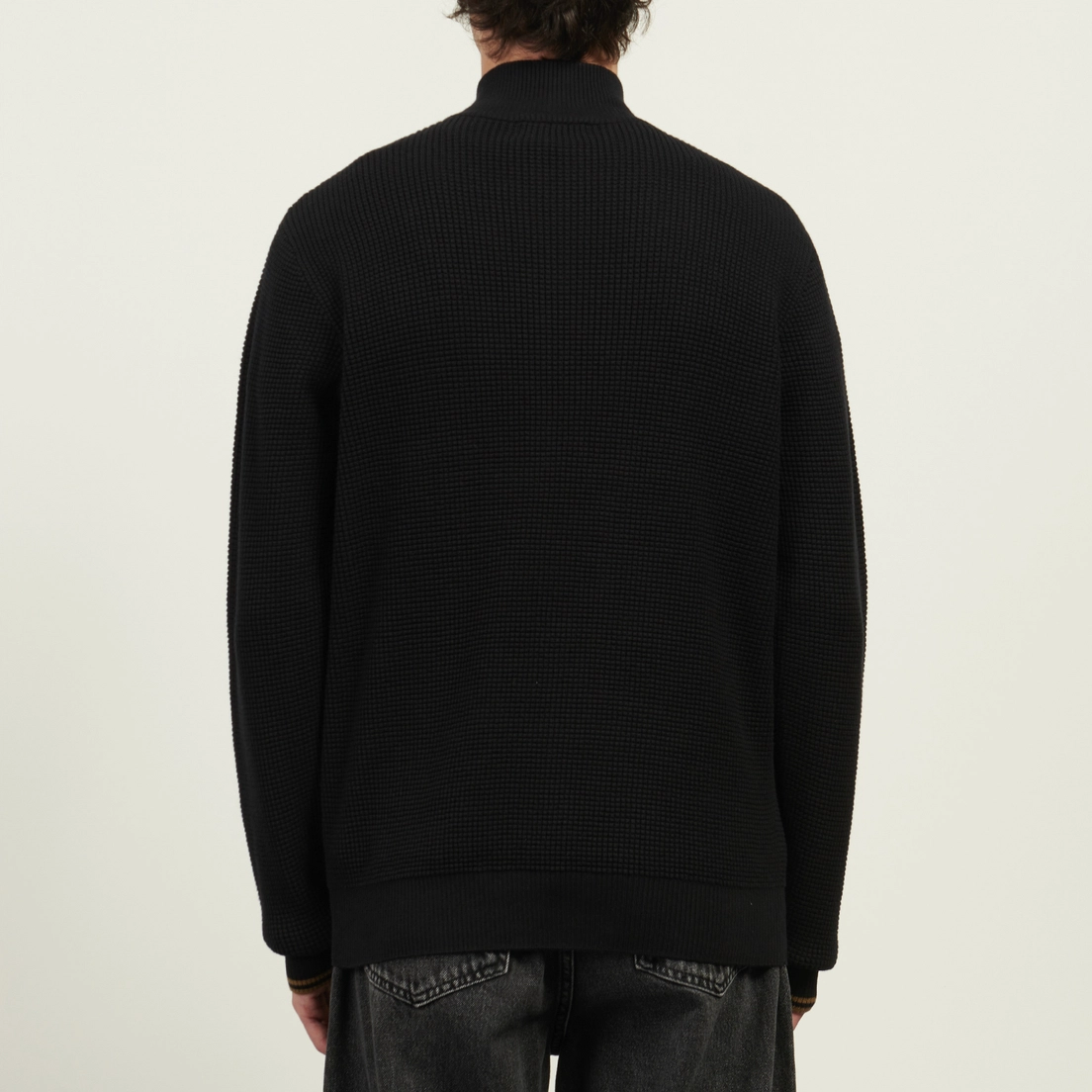 Fred Perry Мужской свитер Waffle Stitch Half Zip