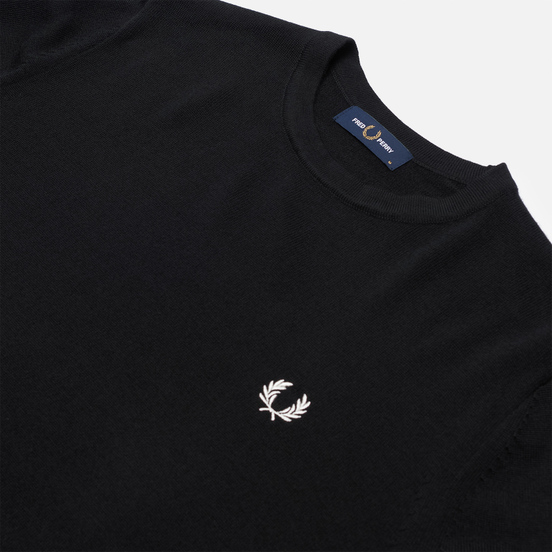 Мужской свитер Fred Perry Contrast Cuff Crew Neck Black