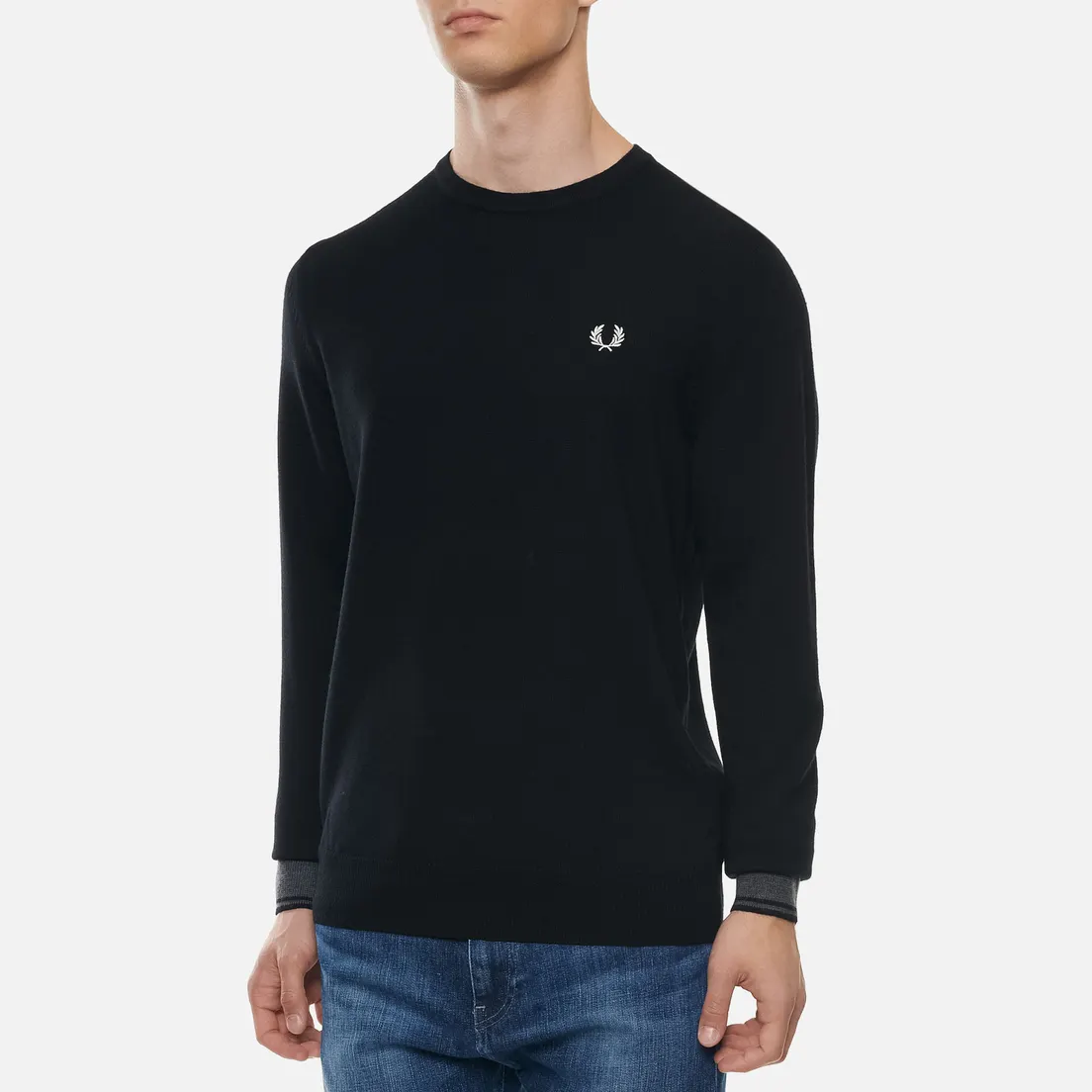 Fred Perry Мужской свитер Contrast Cuff Crew Neck